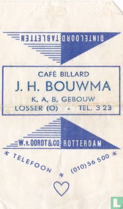 Café Billard  J.H. Bouwma