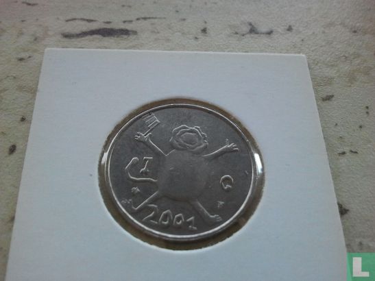 Netherlands 1 gulden 2001 (misstrike) "Last gulden" - Image 2