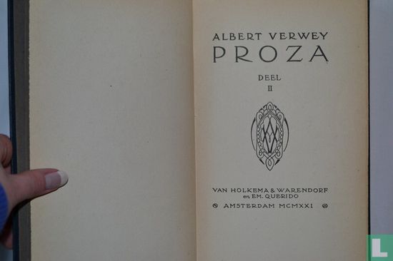 Albert Verwey Proza   - Afbeelding 3