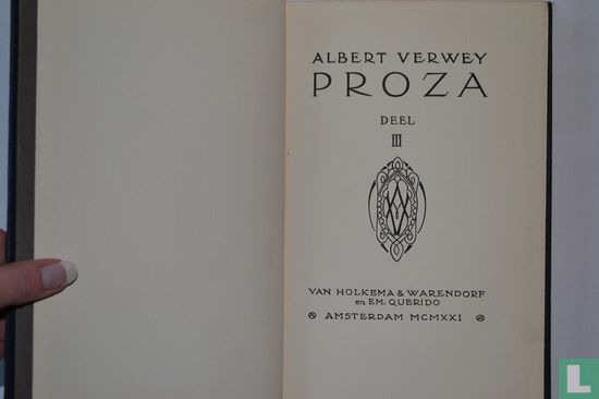 Albert Verwey Proza    - Afbeelding 3