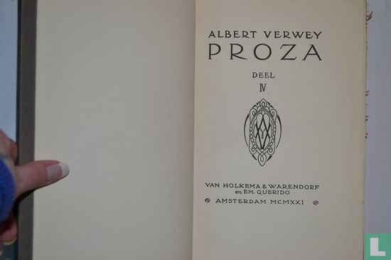 Albert Verwey Proza     - Afbeelding 3