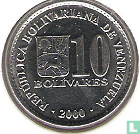 Venezuela 10 bolívares 2000 (nickel clad steel) - Image 1