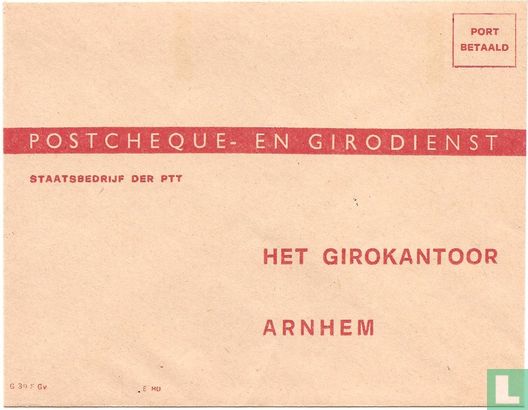 Verzendenvelop Girokaarten Arnhem - Afbeelding 1