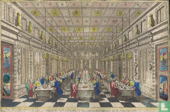 Vue perspective des Festins de Versailles en Réjouis de la paix en 1763 - Image 1