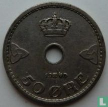 Norvège 50 øre 1940 - Image 1