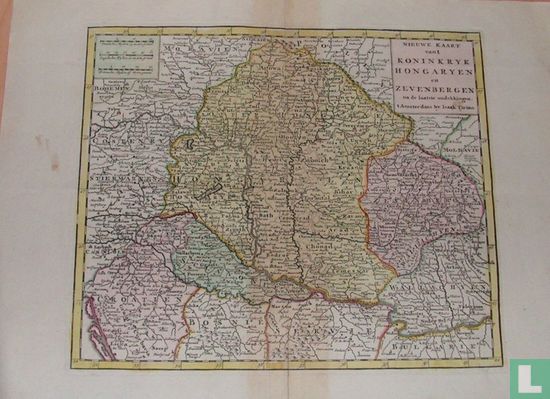 Nieuwe kaart vant koninktyk Hongaryen en Zevenbergen