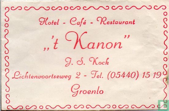 Café Restaurant " 't Kanon" - Afbeelding 1