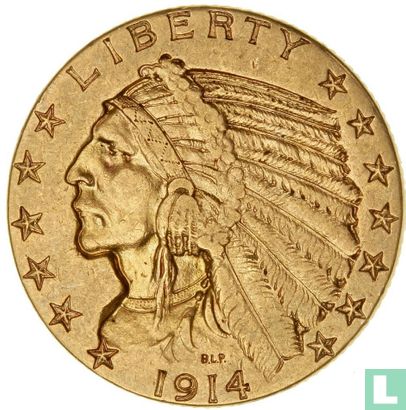 Verenigde Staten 5 dollars 1914 (zonder letter) - Afbeelding 1