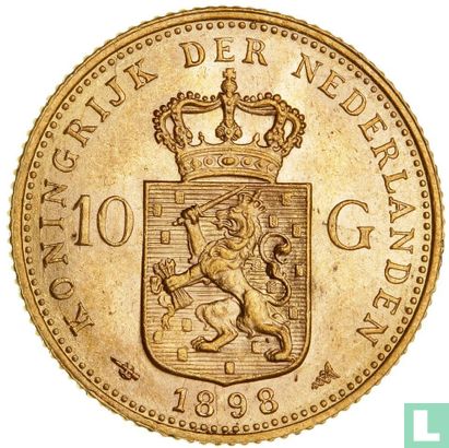 Netherlands 10 gulden 1898 (type 2) - Image 1