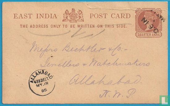 Königin Victoria - Öst India-Postkarte