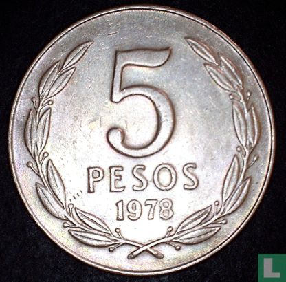 Chile 5 Peso 1978 - Bild 1
