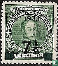 Overprints value and year