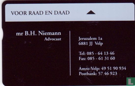 Mr. B.H. Niemann Voor Raad en Daad - Bild 1