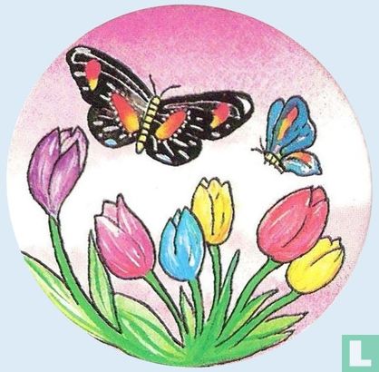 Butterflies-Tulips - Image 1