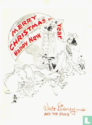 Merry Christmas and Happy New Year  Walt Disney and the gang - Afbeelding 1