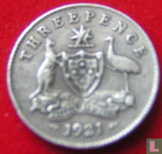 Australië 3 pence 1921 (geen muntteken) - Afbeelding 1