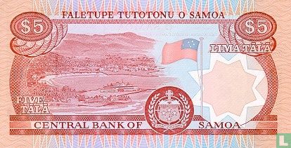 Samoa 5 Tala ND (1985) - Image 2