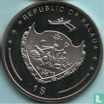 Palau 1 dollar 2009 (PROOF) "Clown triggerfish" - Afbeelding 2