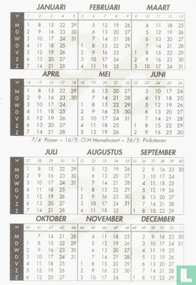 Kalenderkaartje 1996 met illustratie Marsupilami - Image 2
