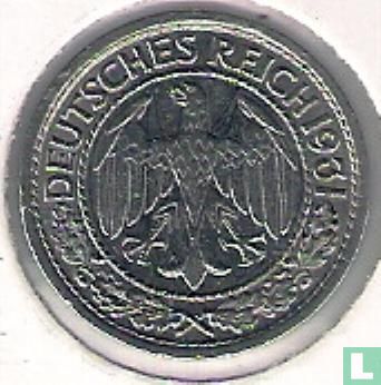 German Empire 50 reichspfennig 1931 (A) - Image 1