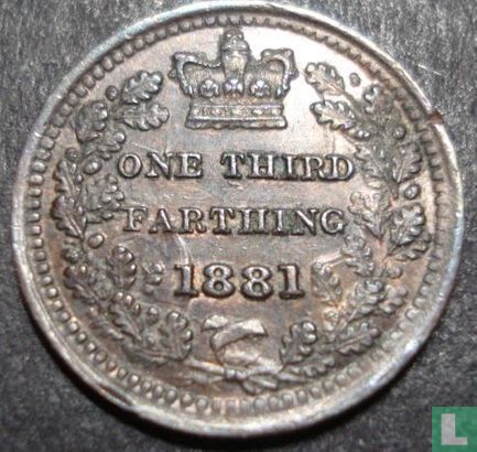 Vereinigtes Königreich 1/3 Farthing 1881 - Bild 1