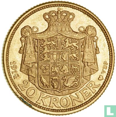 Denemarken 20 kroner 1914 - Afbeelding 1