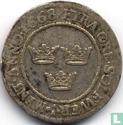 Suède 4 öre 1668 - Image 1