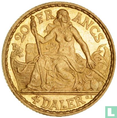 Deens West-Indië 4 daler / 20 francs 1904 - Afbeelding 2