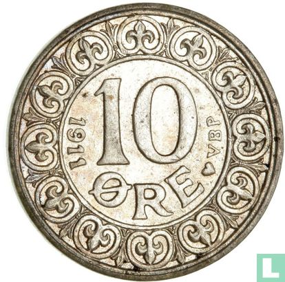 Danemark 10 øre 1911 - Image 1