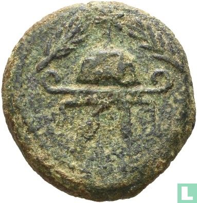 Judea, AE 8 Prutot, 40-4 v.Chr., Herodes I de Grote, Samaria (Sebaste?) - Afbeelding 1