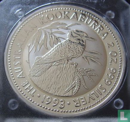 Australië 2 dollars 1993 (type 1 - zonder privy merk) "Kookaburra" - Afbeelding 1