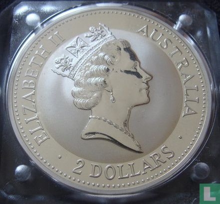 Australië 2 dollars 1993 (type 1 - zonder privy merk) "Kookaburra" - Afbeelding 2