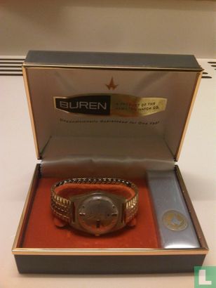 10k gold filled buren 17 jewel wrist watch - Image 1
