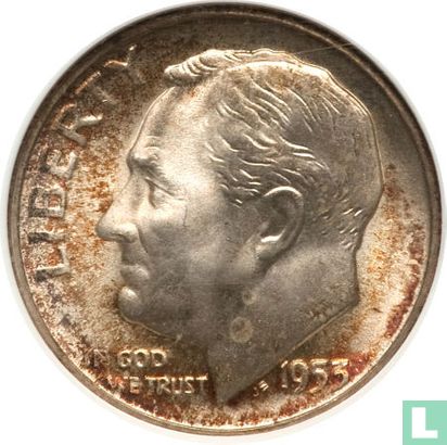 États-Unis 1 dime 1953 (S) - Image 1