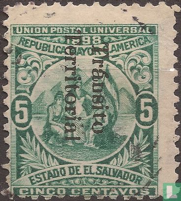 Union of Central America with overprint