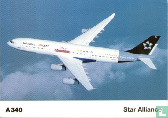 Star Alliance airbus 340 - Afbeelding 1