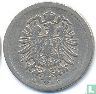 German Empire 5 pfennig 1876 (G) - Image 2