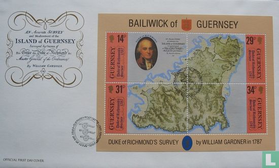 Landkaart Guernsey 200 jaar