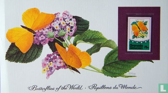 Vlinderkaart met postzegel - Afbeelding 1