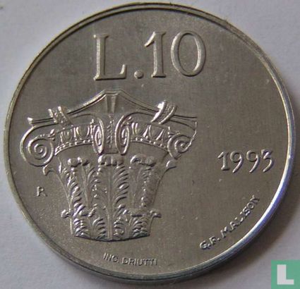 San Marino 10 lire 1993 - Afbeelding 1