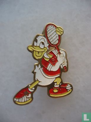 Donald Duck als tennisspeler