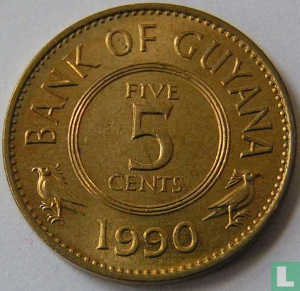 Guyana 5 cents 1990 - Image 1