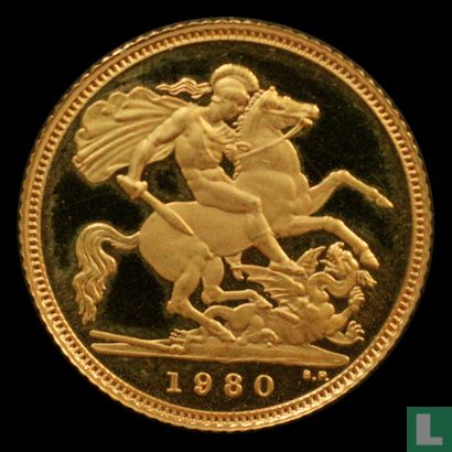 United Kingdom ½ sovereign 1980 (PROOF) - Image 1