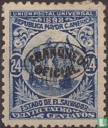 Union of Central America, with overprint
