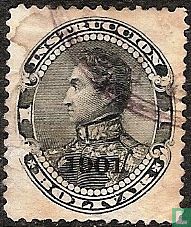 Simon Bolivar, met opdruk 1901