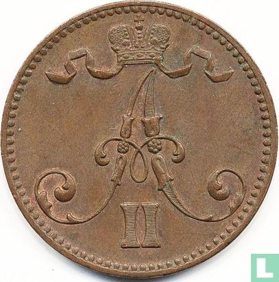 Finlande 5 penniä 1867 - Image 2