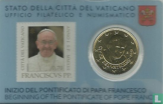 Vatican 50 cent 2013 (stamp & coincard n°3) - Image 3