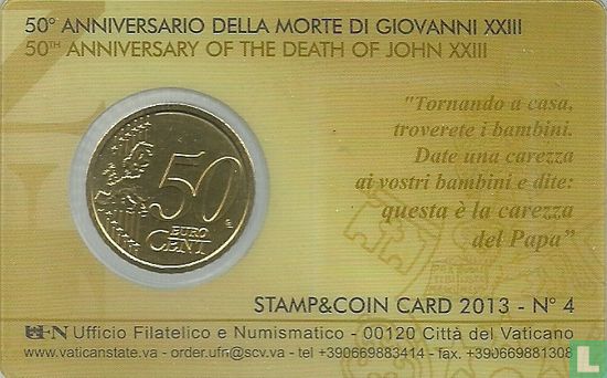 Vatican 50 cent 2013 (stamp & coincard n°4) - Image 2