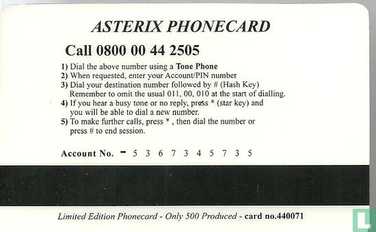 Asterix Phonecard - Bild 2