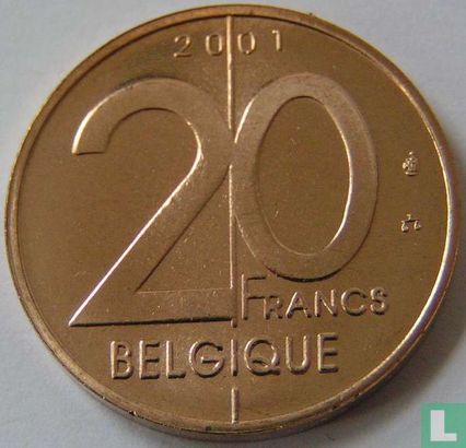 Belgium 20 francs 2001 (FRA) - Image 1